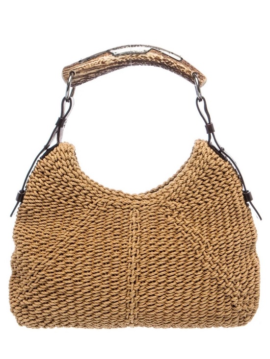 Yves Saint Laurent Handbags - Yves Saint Laurent  Mombasa Bag— rattan woven. Tom Ford era.  MINT CONDITION.